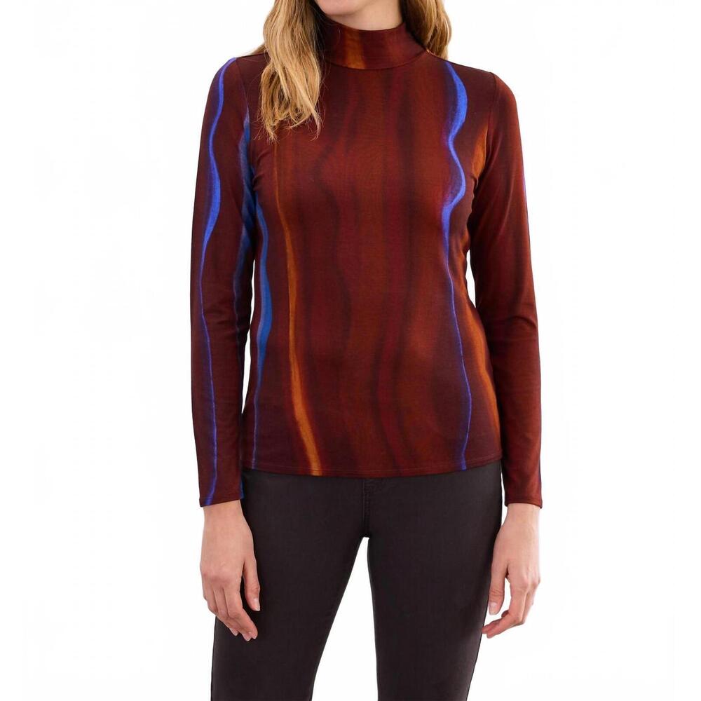NEW FDJ long sleeve mock-neck top in fadeout